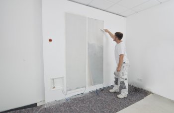 Einspachteln der Heizfolie